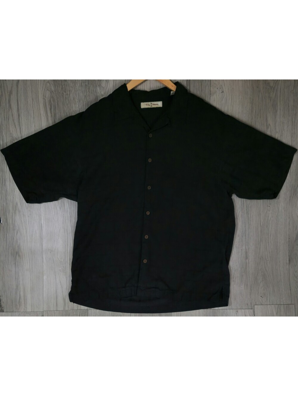 Tommy Bahama Black Hawaiian Shirt Mens Size XL